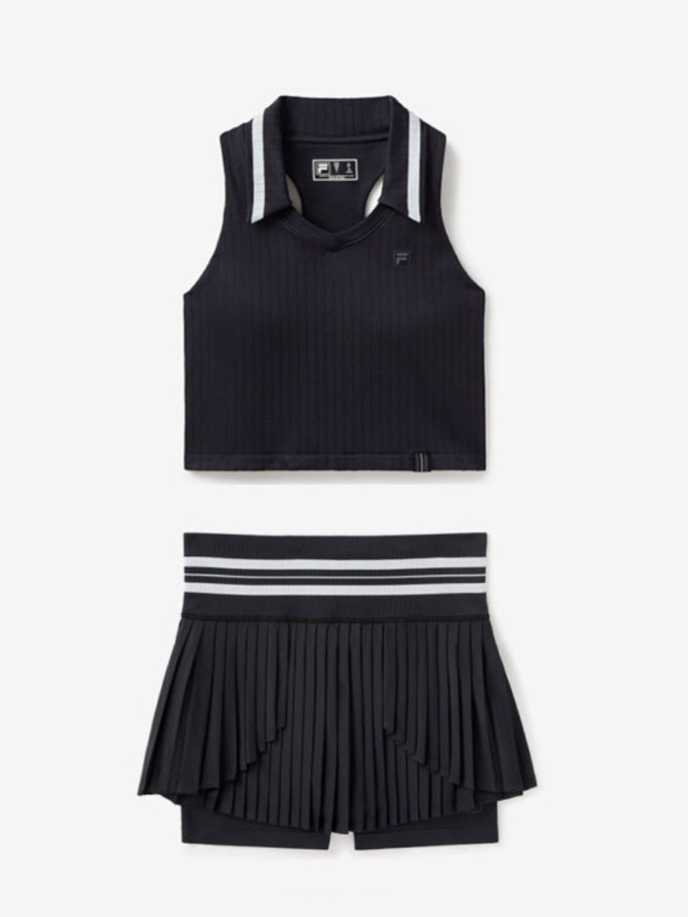 Fila Women's Casa Challenger Seamless Polo Tank + Matching Skort Size Medium NWT